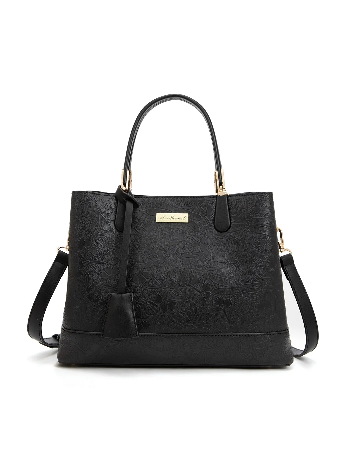 ANNABELLA VEGAN TRIPLE COMPARTMENT BAG- XB-2347-BLK- NEW IN