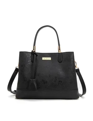 ANNABELLA VEGAN TRIPLE COMPARTMENT BAG- XB-2347-BLK- NEW IN