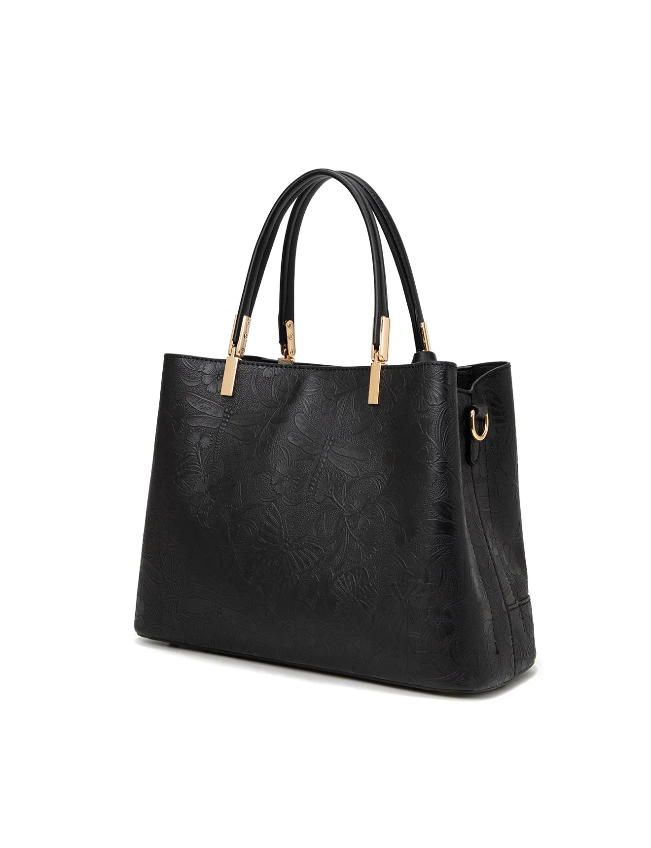 ANNABELLA VEGAN TRIPLE COMPARTMENT BAG- XB-2347-BLK- NEW IN
