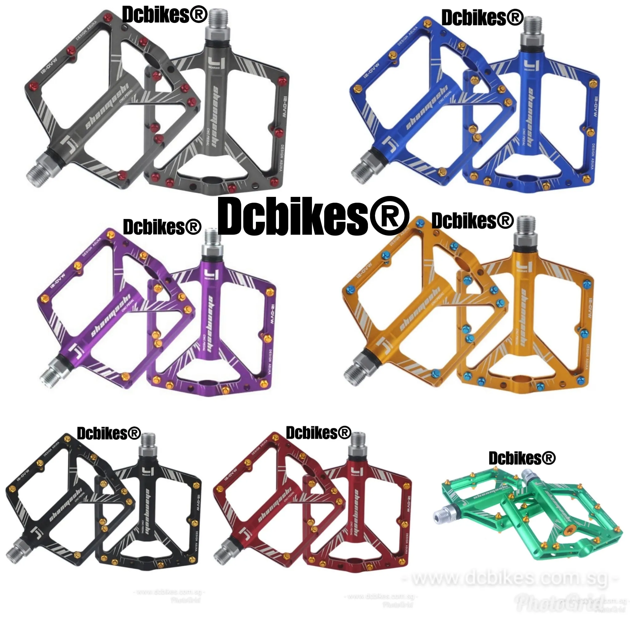 Anodized Lightweight Aluminum MTB Pedals