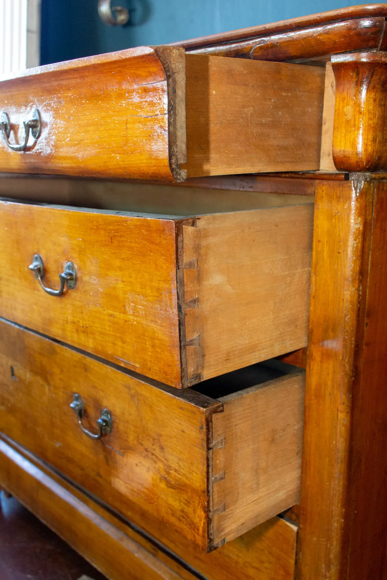 Antique French Elm Louis Philippe Style Commode, circa 1900