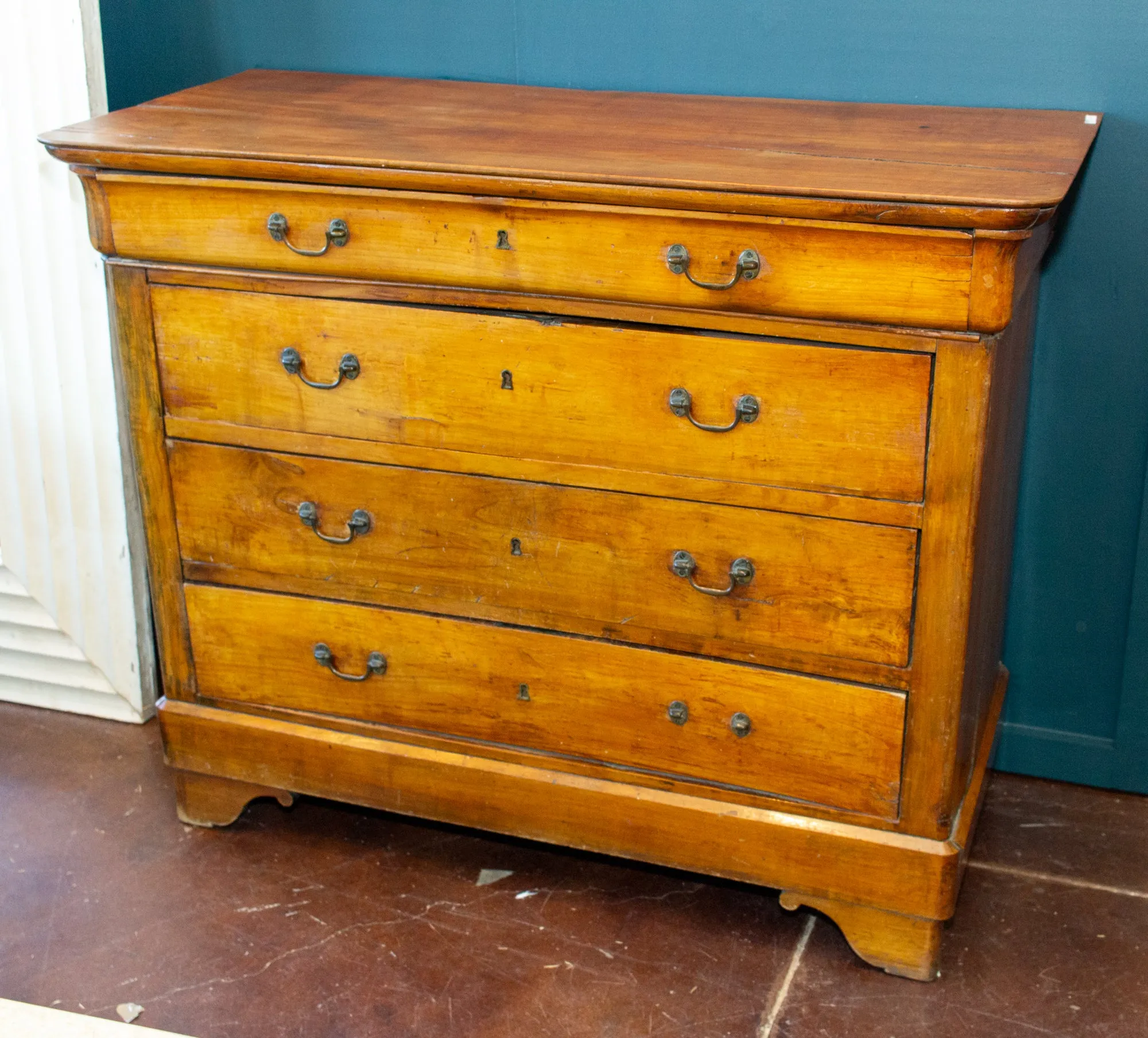 Antique French Elm Louis Philippe Style Commode, circa 1900