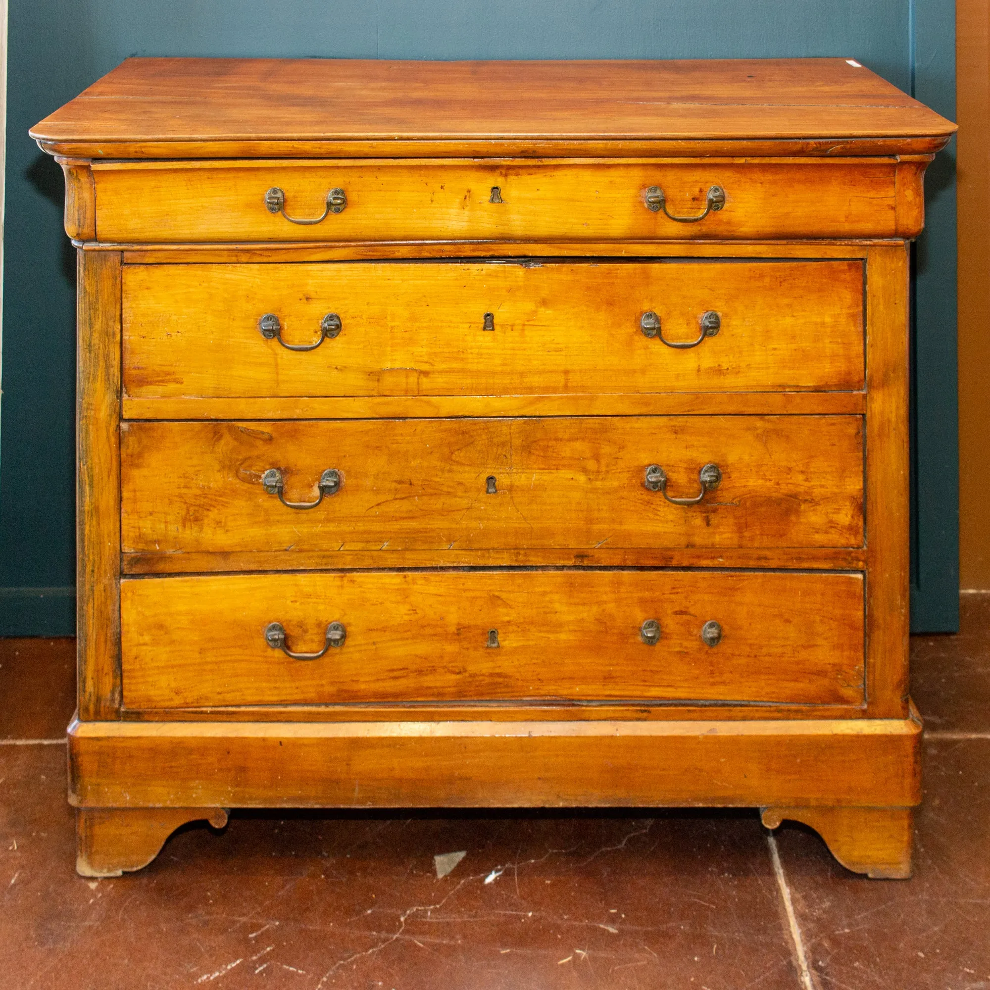 Antique French Elm Louis Philippe Style Commode, circa 1900