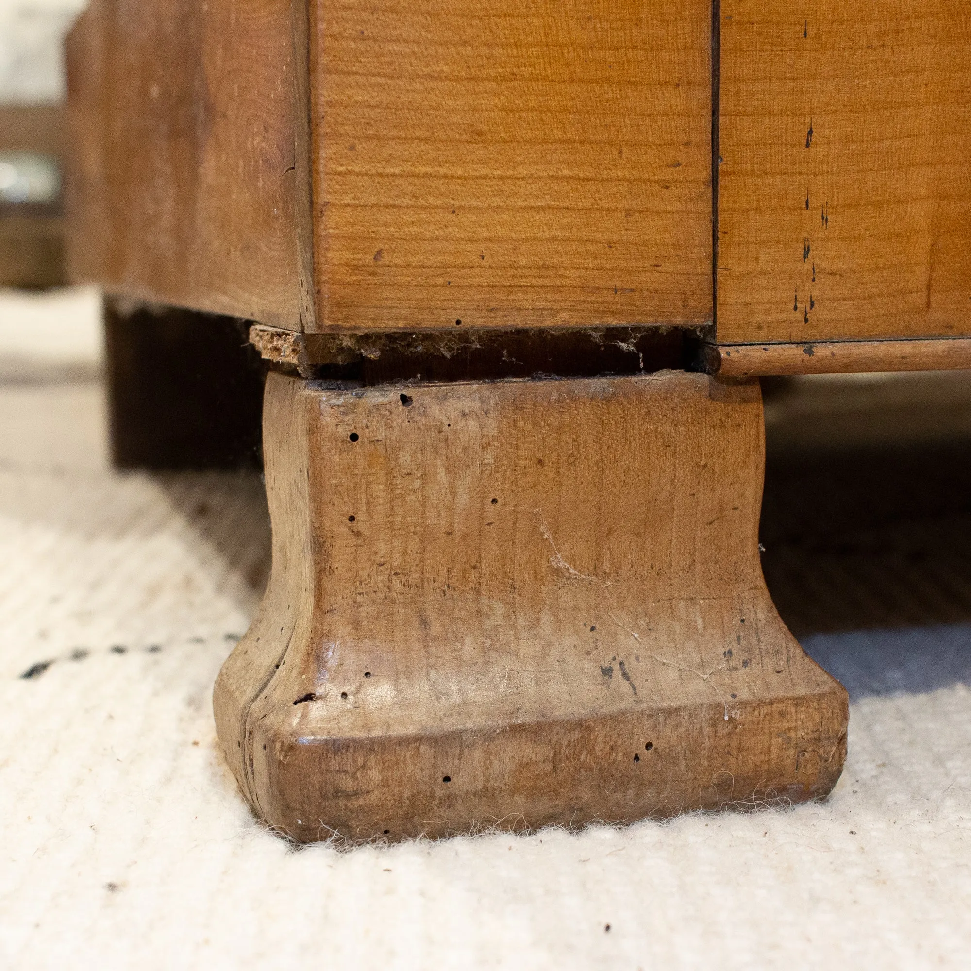 Antique French Walnut Chest of Drawers with Marble Top