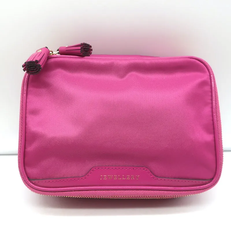 Anya Hindmarch Zip Around Jewellery Pouch Fuchsia Nylon