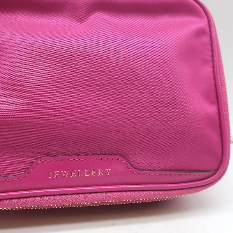 Anya Hindmarch Zip Around Jewellery Pouch Fuchsia Nylon