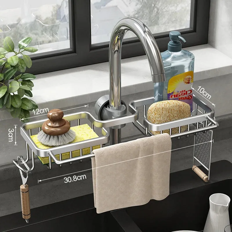 AquaHold Aluminum Sink & Faucet Organizer