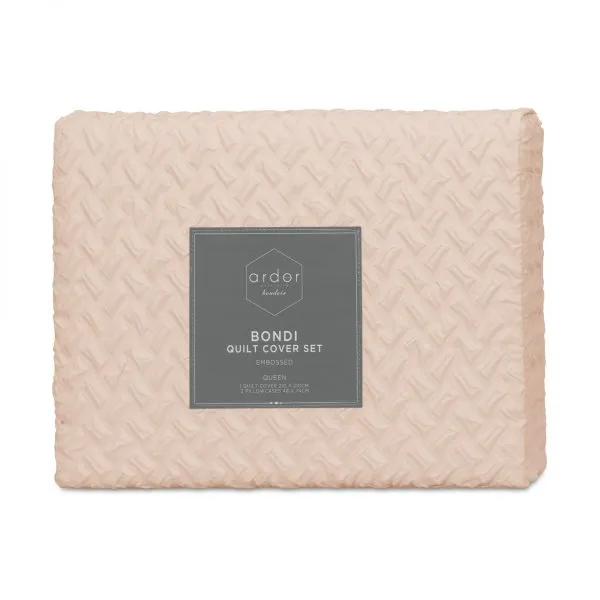 ARDOR BOUDOIR "Bondi" EMBOSSED QUILT COVER SET