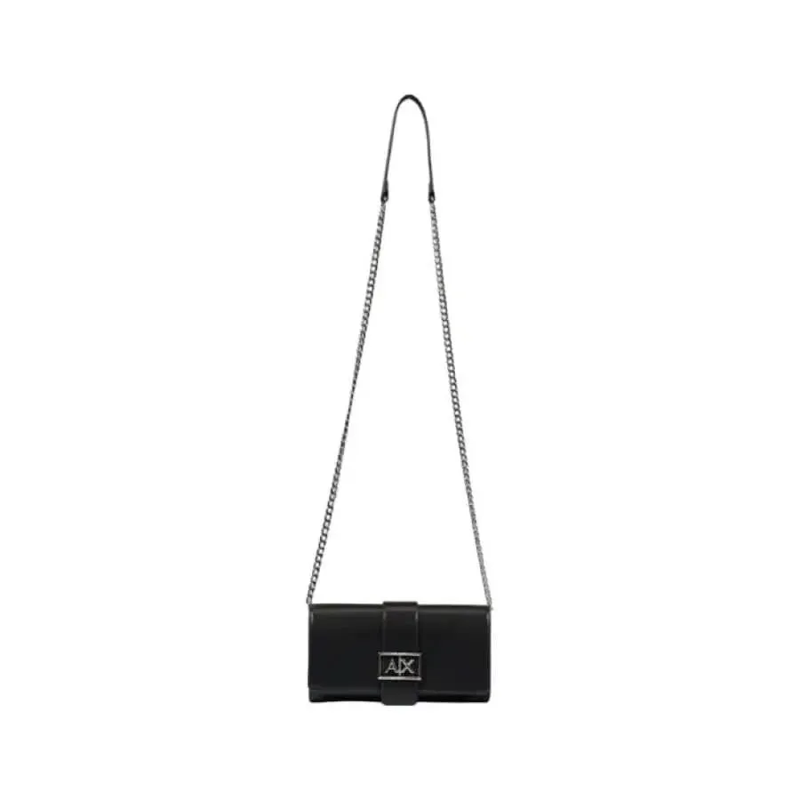 Armani Exchange Women's Black Wallet with Clip