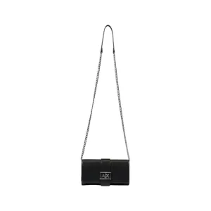 Armani Exchange Women's Black Wallet with Clip