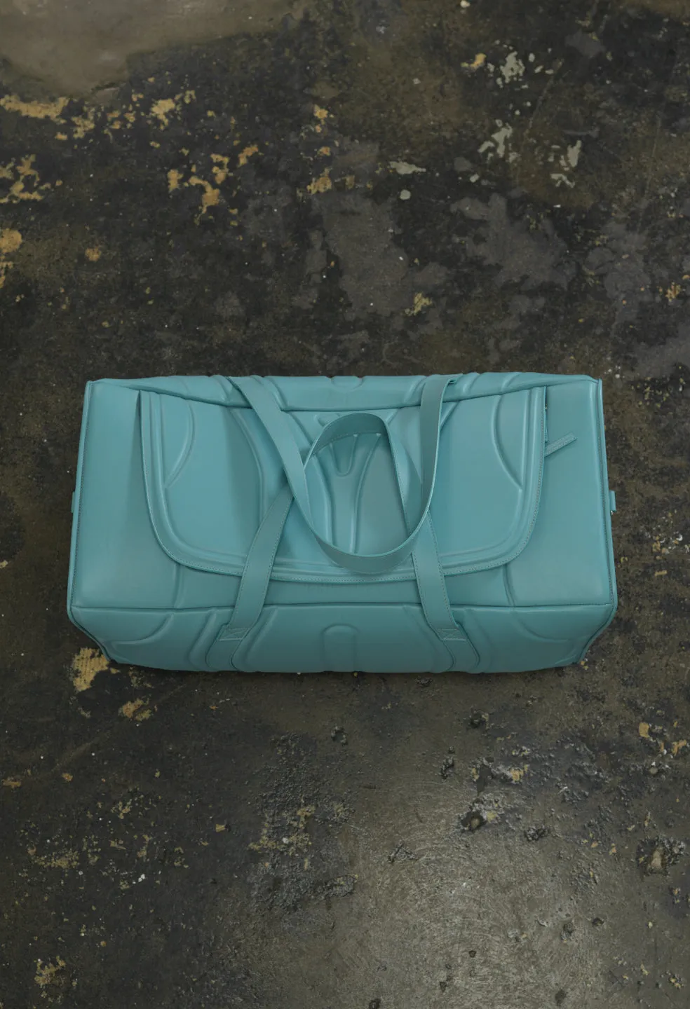 Armor Leather Duffle / Blue