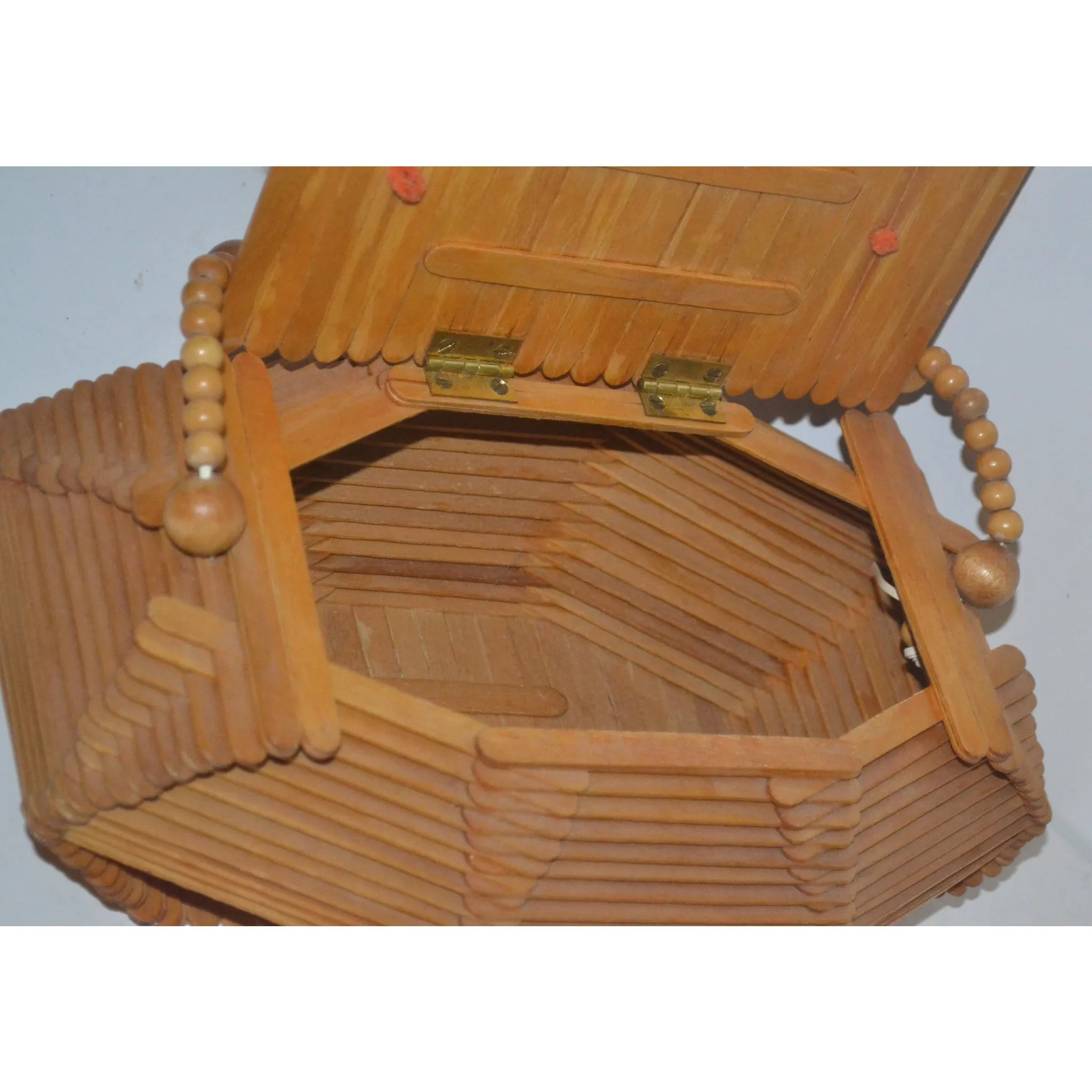 Arts & Craft Popsicle Stick Coffin Box Purse