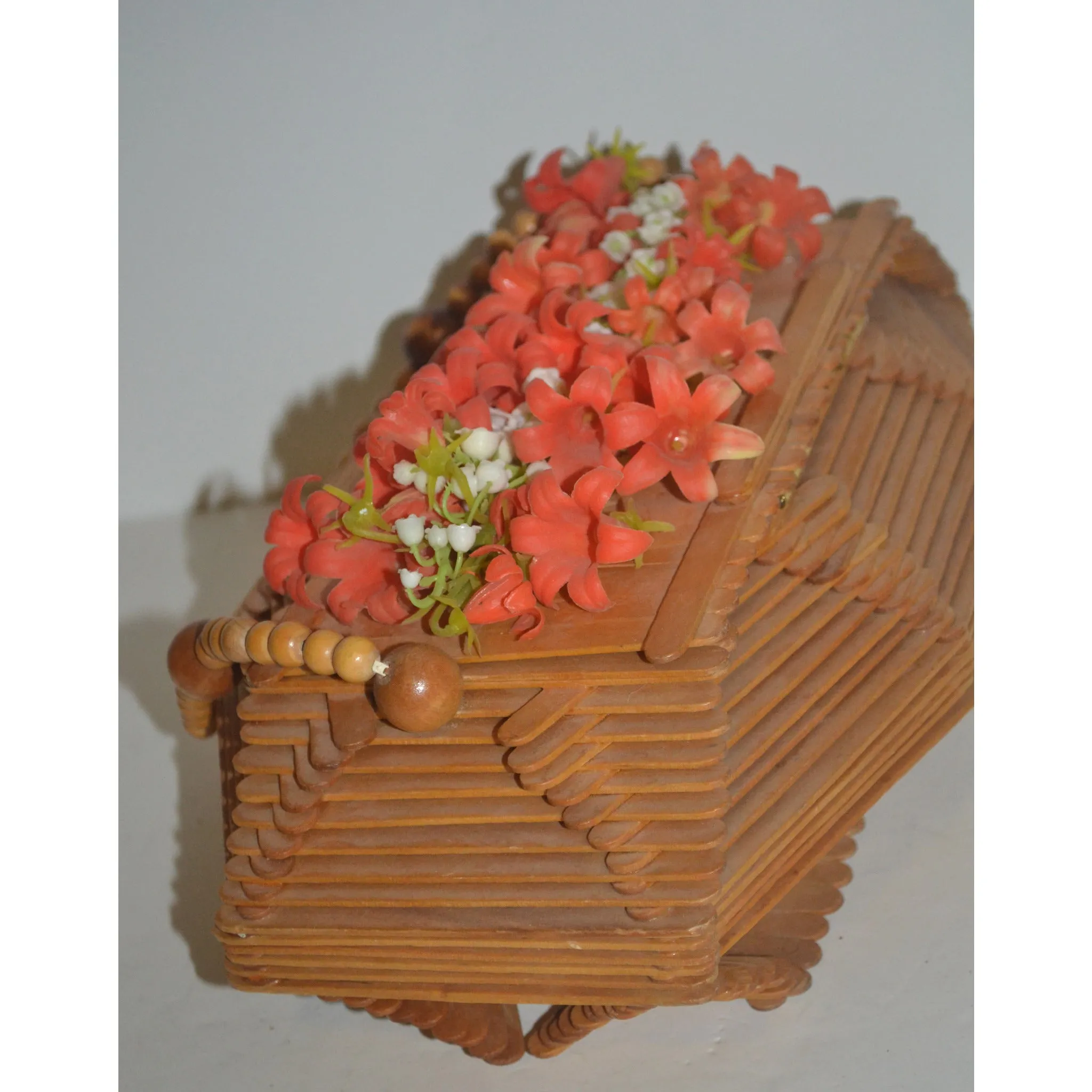 Arts & Craft Popsicle Stick Coffin Box Purse