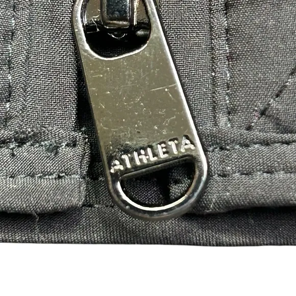 ATHLETA womens black auilted water repellent APRES SKI SKIRT mini size 10 NWOT