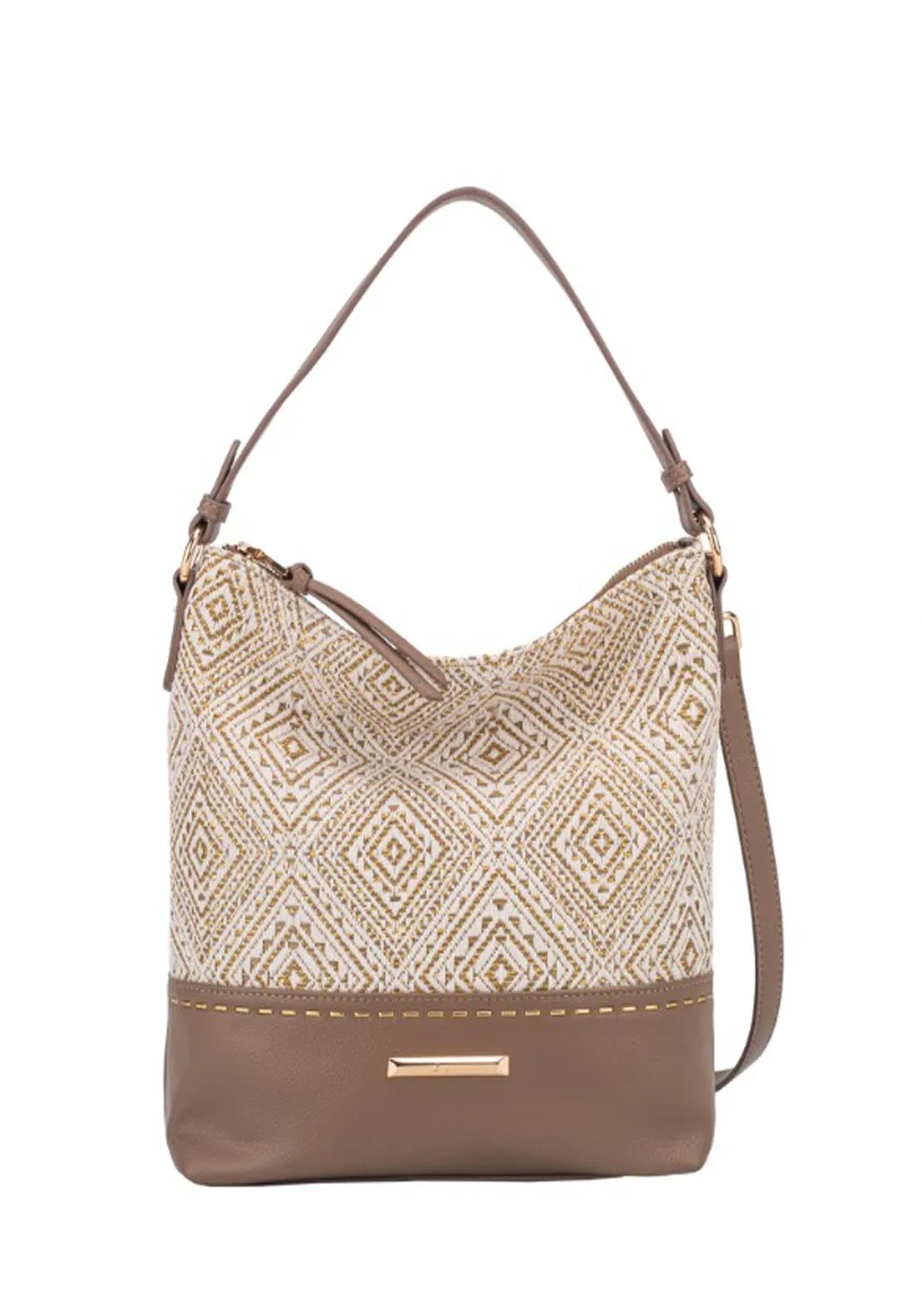 Atlantis Slouchy Sholder Bag - Taupe
