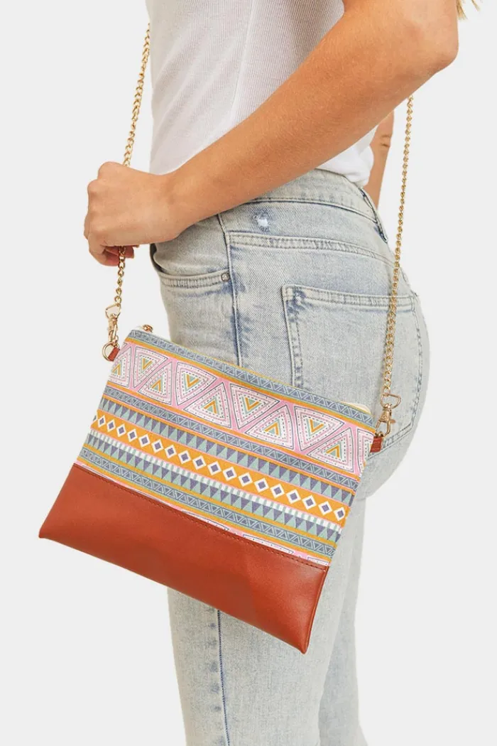 Aztec Patterned Wristlet