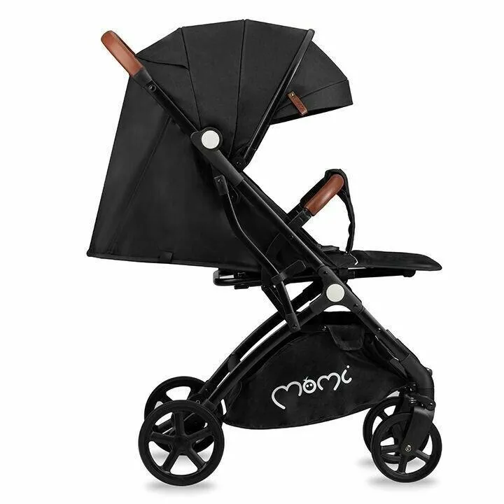 Baby Stroller Lightweight Folding Pushchair Buggy Footmuff Momi Marvin Black