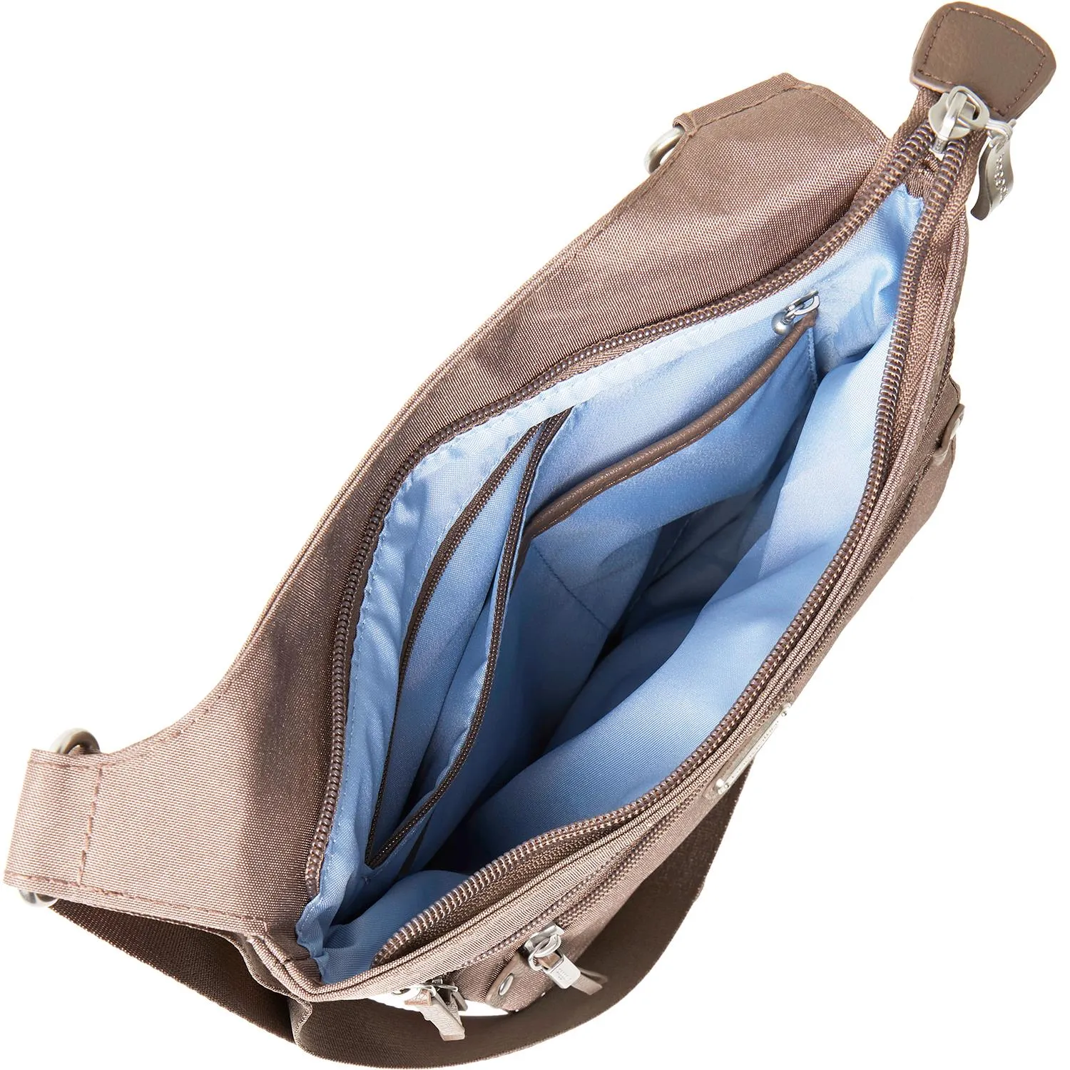 Baggallini Around Town Bagg With RFID Phone Wristlet Portobello Shimmer Nylon
