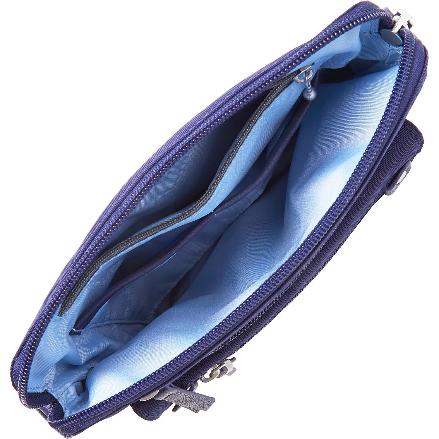 Baggallini Escape Crossbody With RFID Phone Wristlet Navy Nylon
