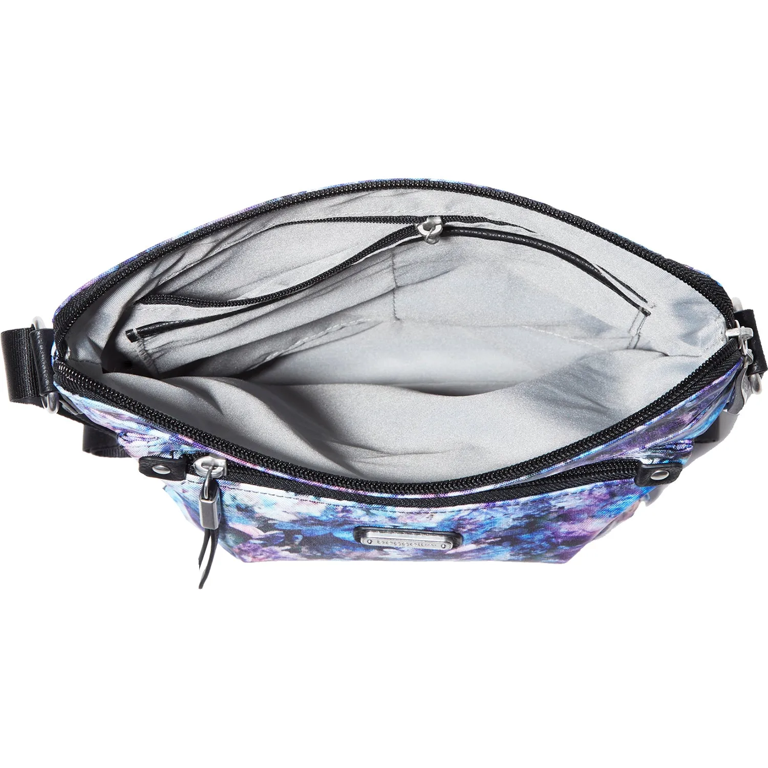 Baggallini Go Bagg with RFID Phone Wristlet Black Opal Nylon