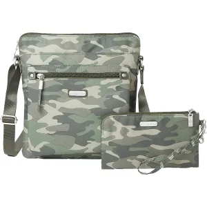 Baggallini Go Bagg with RFID Phone Wristlet Olive Camo Nylon