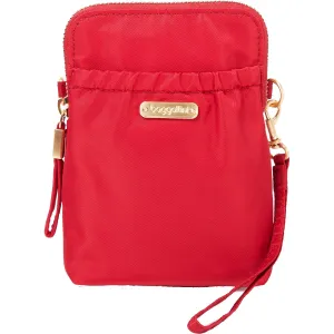 Baggallini RFID Bryant Pouch Holiday Edition Red Nylon