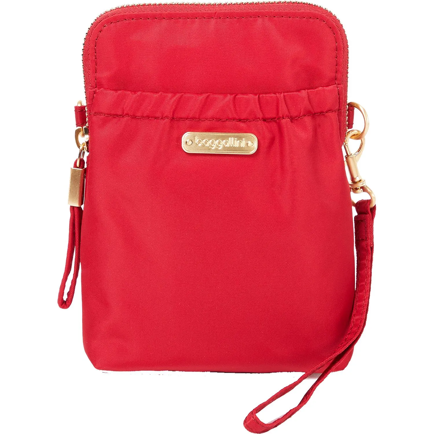 Baggallini RFID Bryant Pouch Holiday Edition Red Nylon