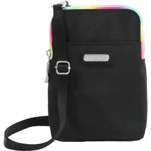 Baggallini Take Two RFID Bryant Crossbody Onyx Rainbow Pride Nylon