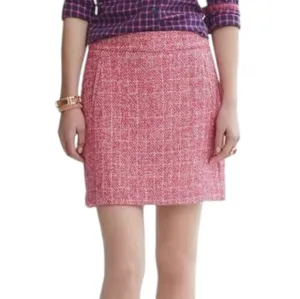 Banana Republic Pink Tweed Wool Blend Mini Skirt - Size 2