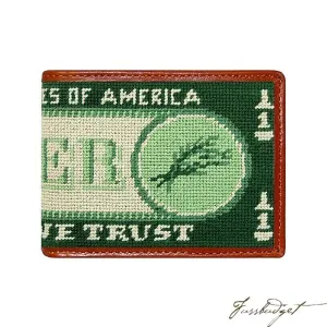 Beer Money Needlepoint Bi-Fold Wallet