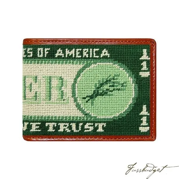 Beer Money Needlepoint Bi-Fold Wallet