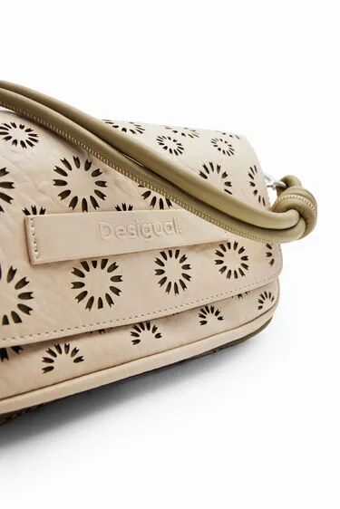 Beige Floral Cut Bag