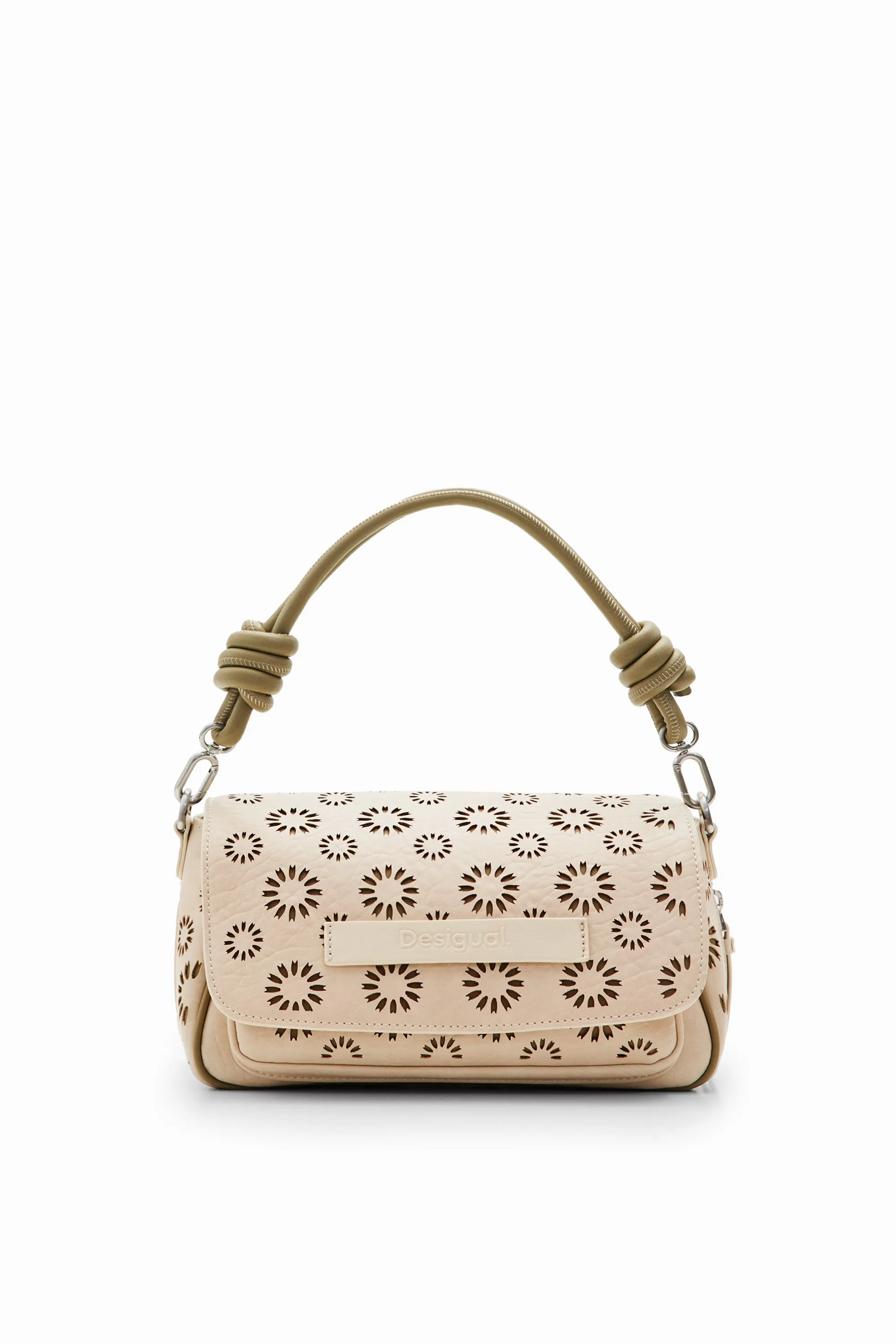 Beige Floral Cut Bag