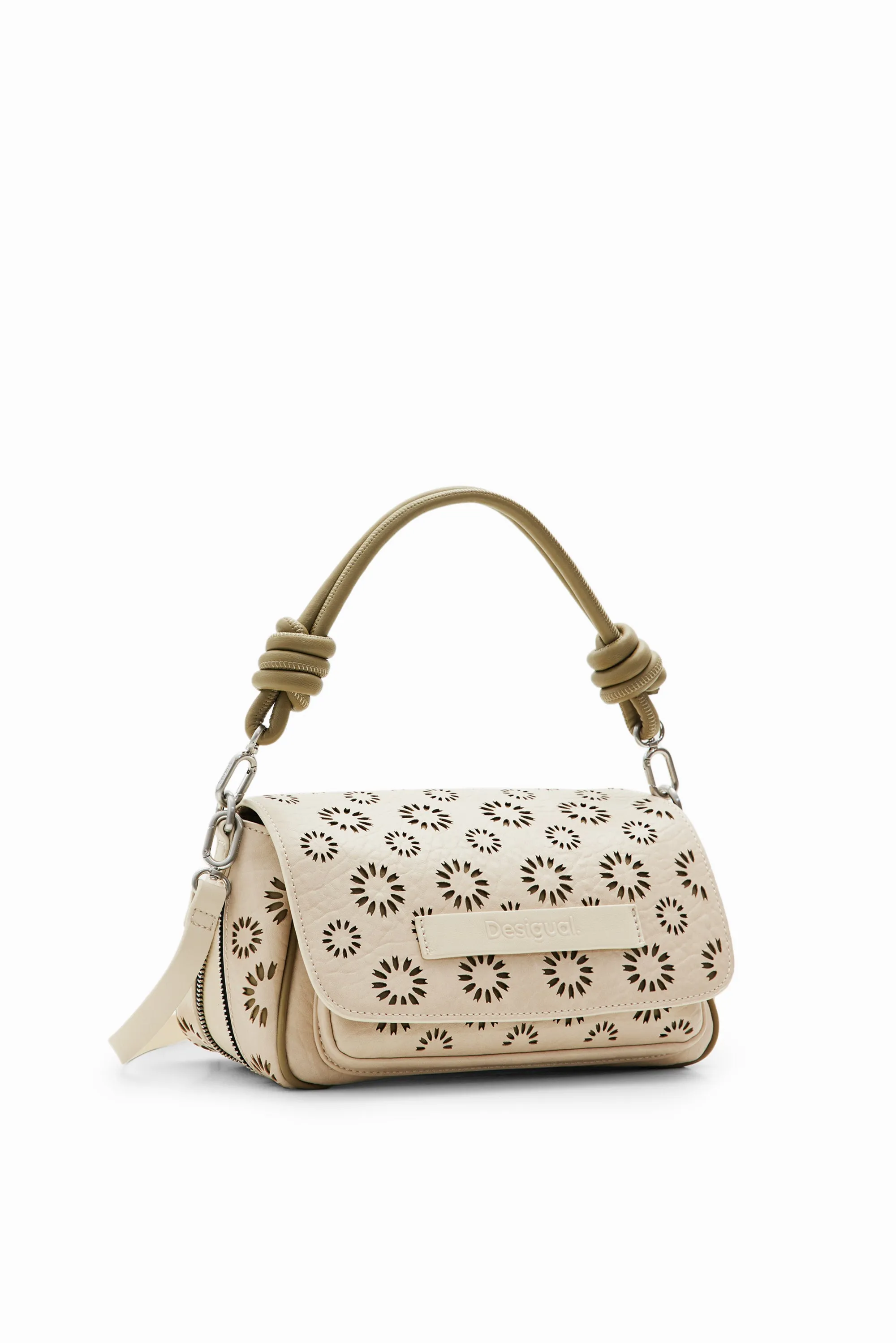 Beige Floral Cut Bag
