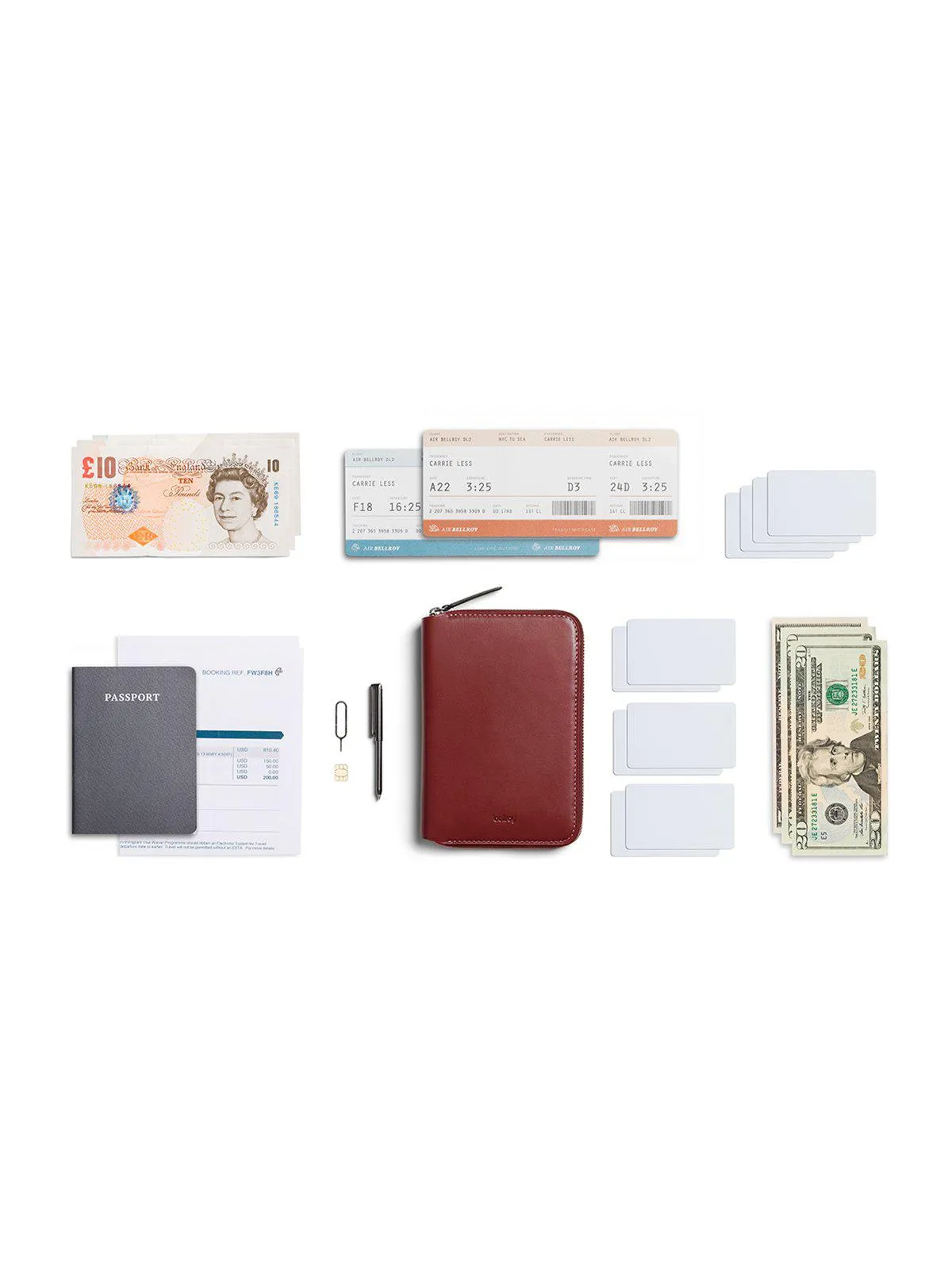 Bellroy Travel Folio Red Earth