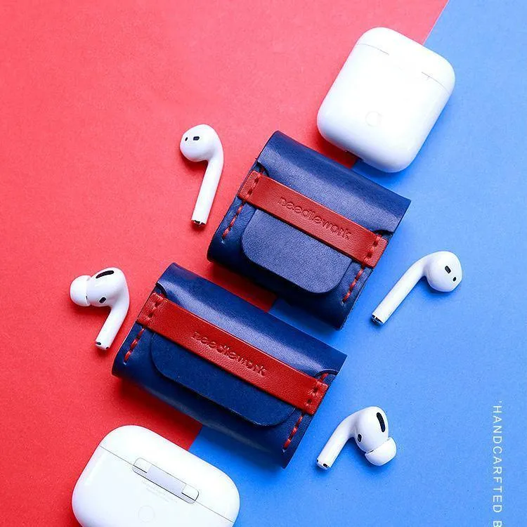 Best Green Leather AirPods Pro Case with Wristlet Strap Custom Leather Wood AirPods Pro Case Airpod Case Cover