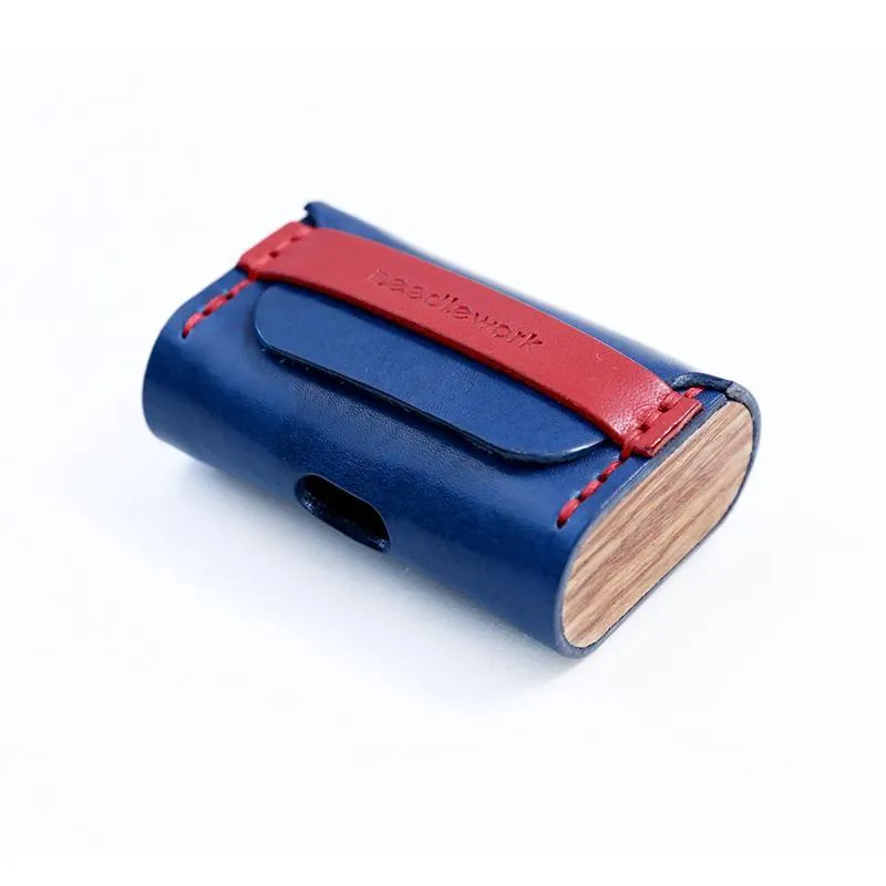 Best Green Leather AirPods Pro Case with Wristlet Strap Custom Leather Wood AirPods Pro Case Airpod Case Cover