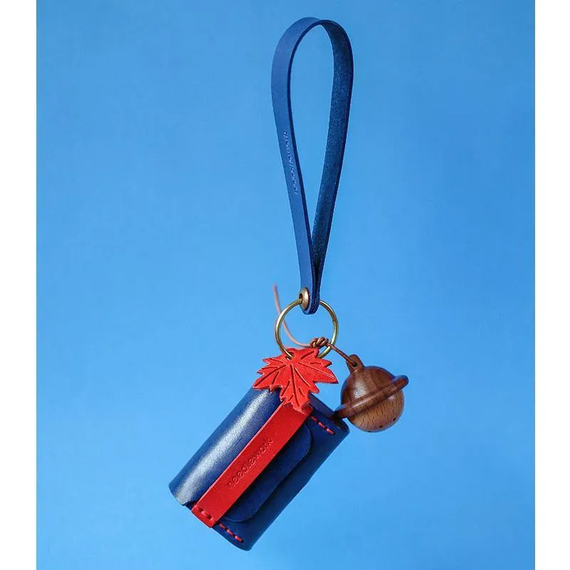 Best Green Leather AirPods Pro Case with Wristlet Strap Custom Leather Wood AirPods Pro Case Airpod Case Cover