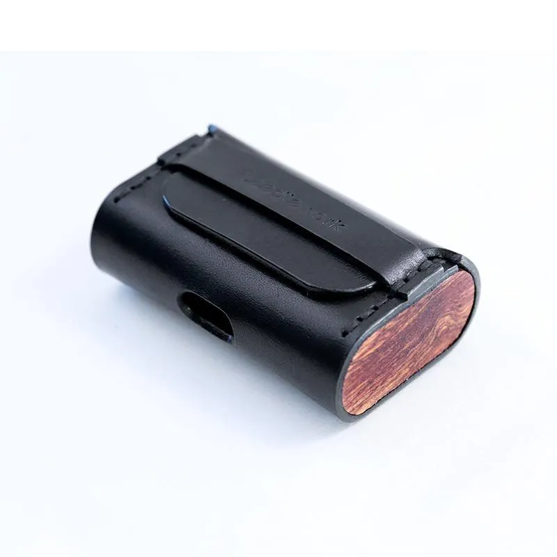 Best Green Leather AirPods Pro Case with Wristlet Strap Custom Leather Wood AirPods Pro Case Airpod Case Cover