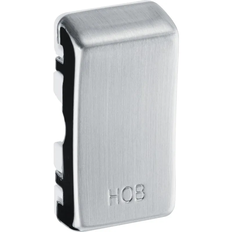 BG RRHBBS Nexus Grid Rocker Embossed (HOB) - Brushed Steel