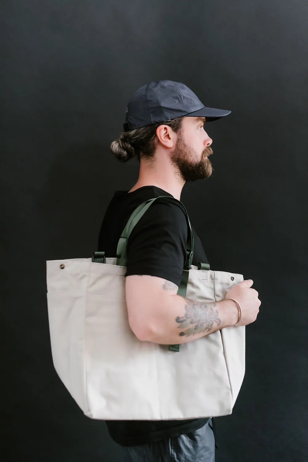 BIP021SUN - "Bags in Progress" Carry-all Beach Bag - Pearl Grey