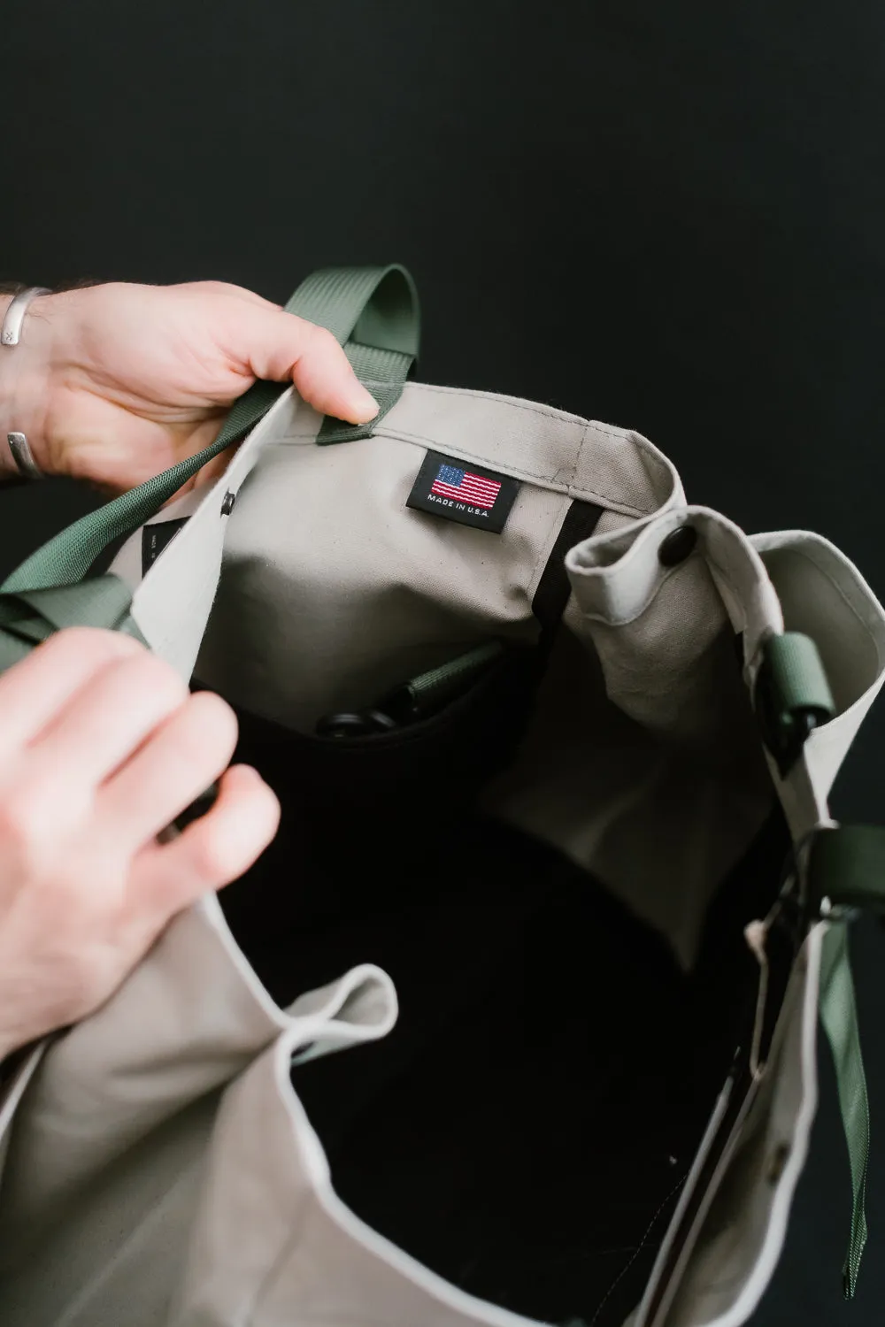 BIP021SUN - "Bags in Progress" Carry-all Beach Bag - Pearl Grey