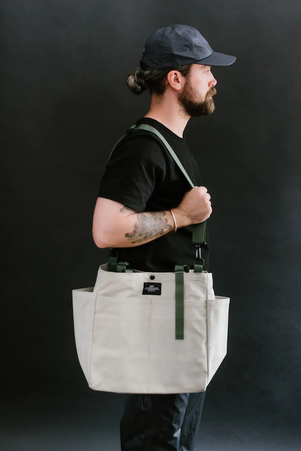 BIP021SUN - "Bags in Progress" Carry-all Beach Bag - Pearl Grey