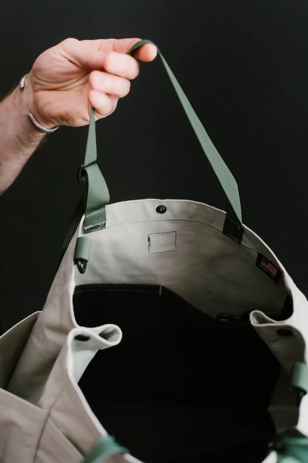 BIP021SUN - "Bags in Progress" Carry-all Beach Bag - Pearl Grey