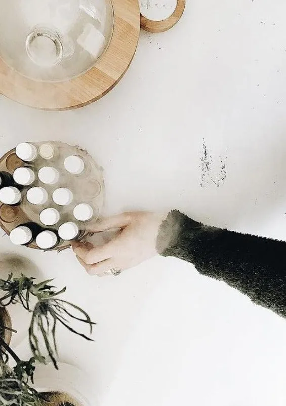 Birch Essential Oil Wood Slice Organizer