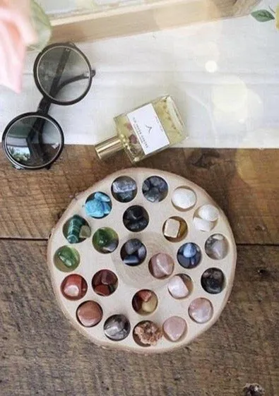 Birch Essential Oil Wood Slice Organizer
