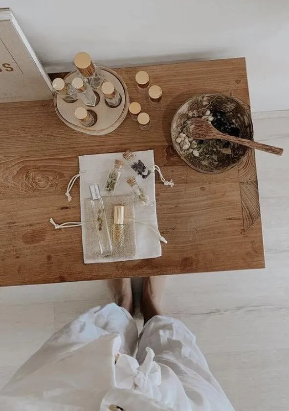 Birch Essential Oil Wood Slice Organizer
