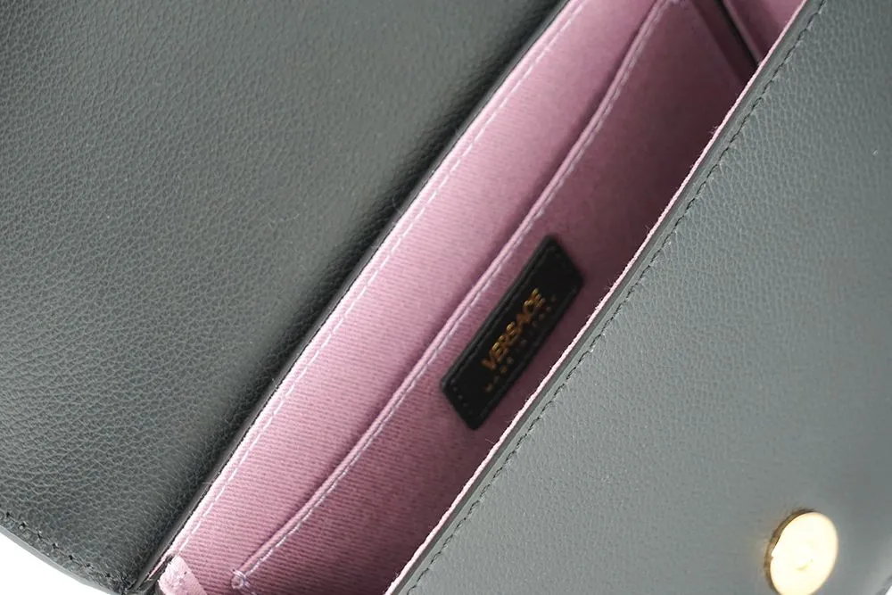 Black Calf Leather Shoulder Bag