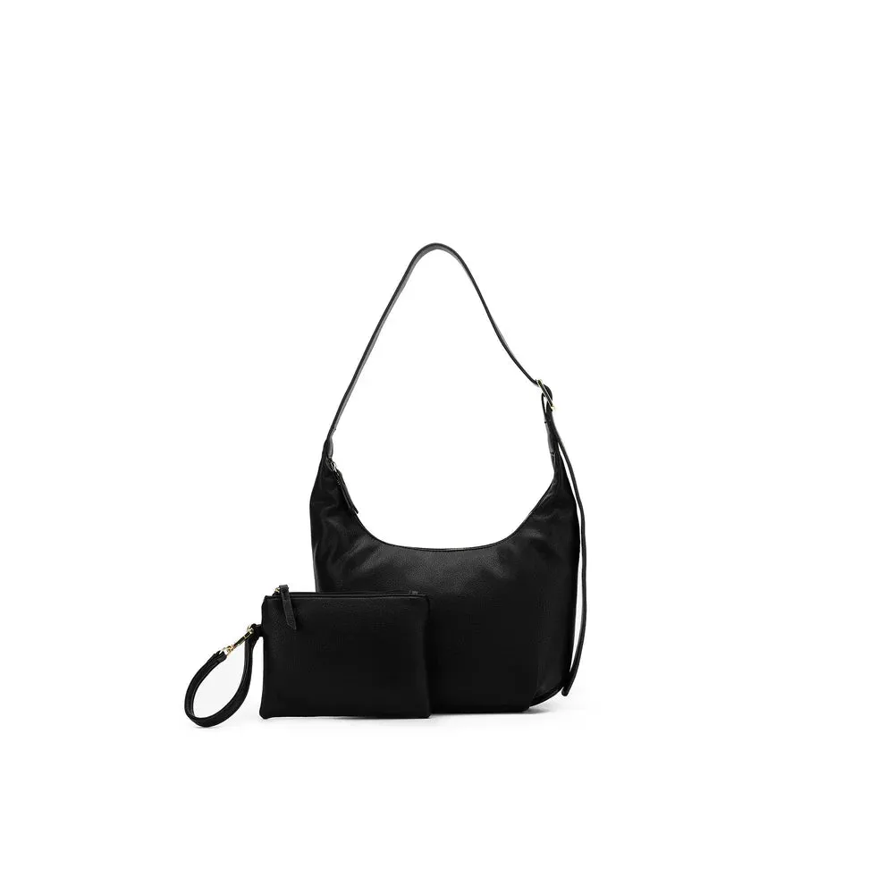 Black Caviar Camille Hobo Shoulder/Crossbody Bag