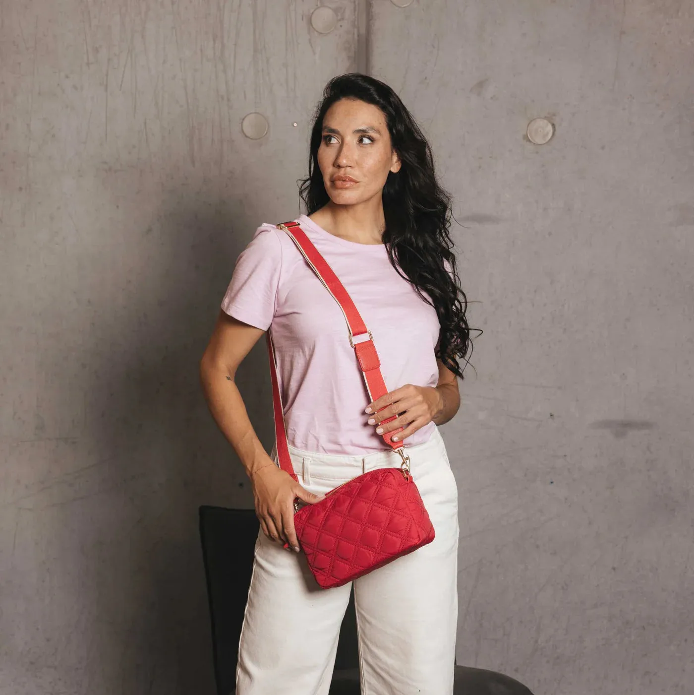 Black Caviar Melrose Quilted Crossbody Bag | Red